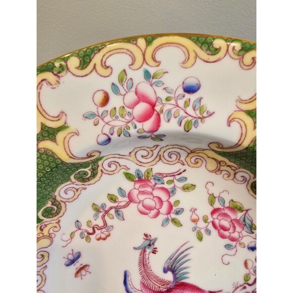 Minton Green Cockatrice Rimmed Soup – Bone China England 1912-1950 – Mult Avail - Picture 4 of 10